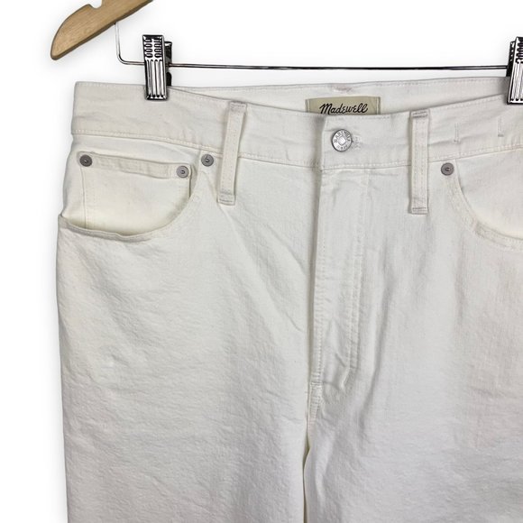 Madewell Perfect Fit Wide Leg Crop Jeans in Tile White Jeans - Picture 6 of 9